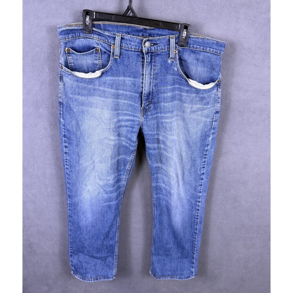 Levi's 559 Relaxed Straight Jeans Mens 36x27 Blue Medium Wash Excellent Stretch